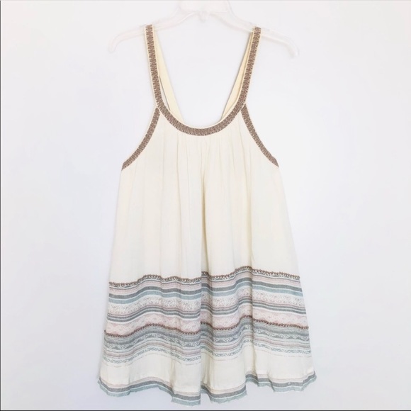 Ecote Urban Outfitters Off-white Bay Frock Dress Embroidered NWT size small - Picture 1 of 10